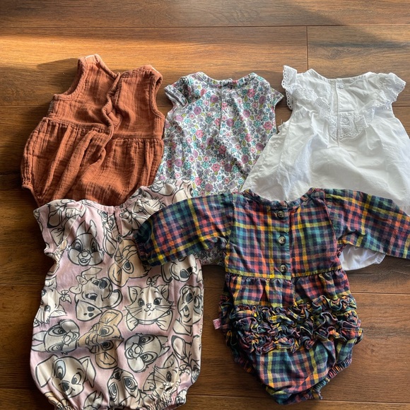 Adorable Baby Romper Set Baby Girl Summer Clothes Bundle Cat & Jack RuffleButts - Picture 12 of 12